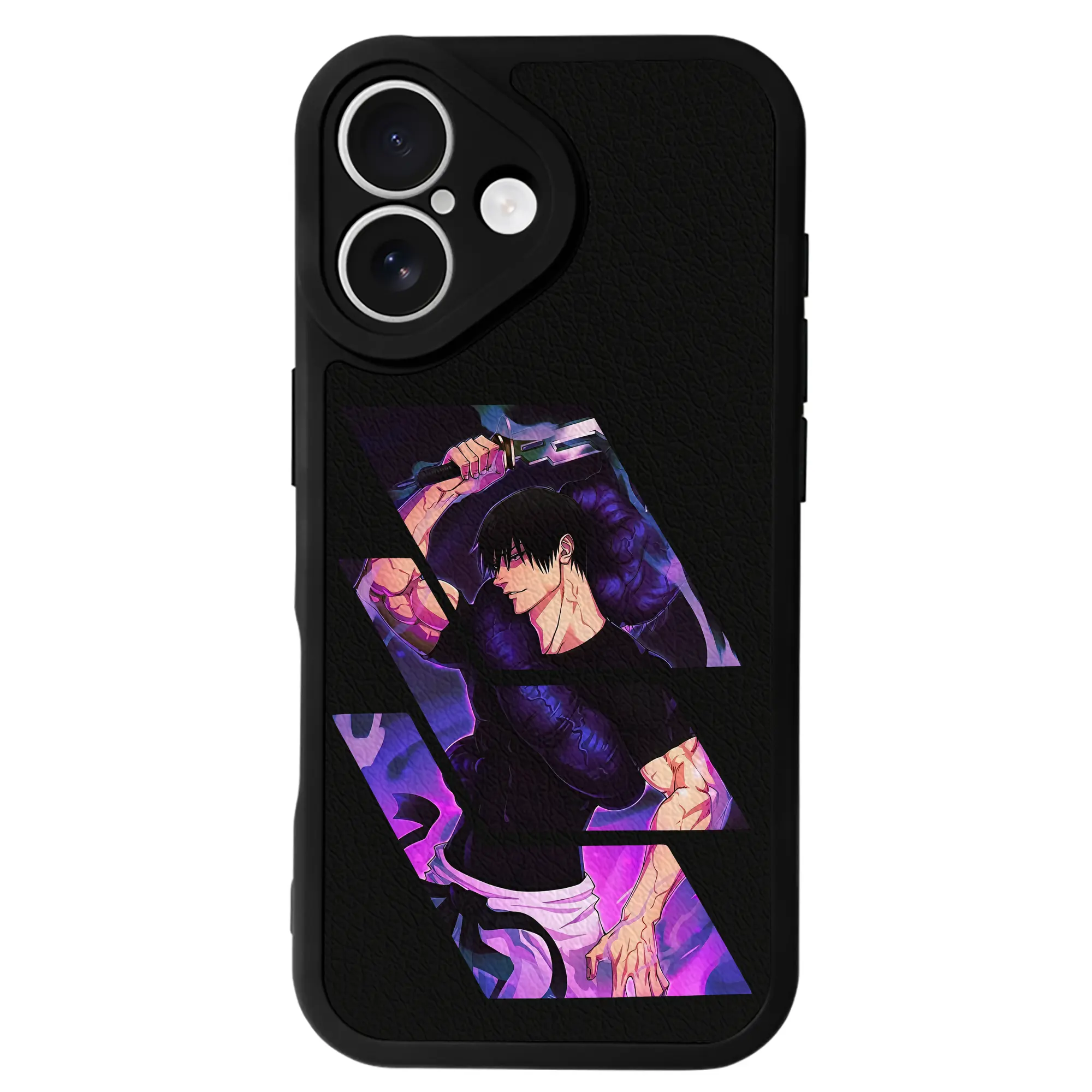 呪術廻戦 グッズ,伏黒 甚爾 - IPhone 16シリーズ対応 ・ シリコンスマホケース ・ レザー調 ・ 高精度フィット ・ 耐衝撃 ・ ワイヤレス充電対応 ・ 精密カット